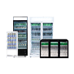 Image of a variety of commercial beverage fridges on a white background.