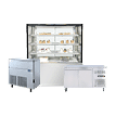 Image of a variety of commercial hospitality fridges on a white background.